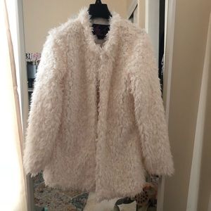 White Faux Fur Coat